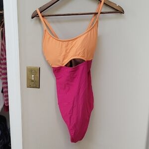 Two-Tone One Piece Swimsuit